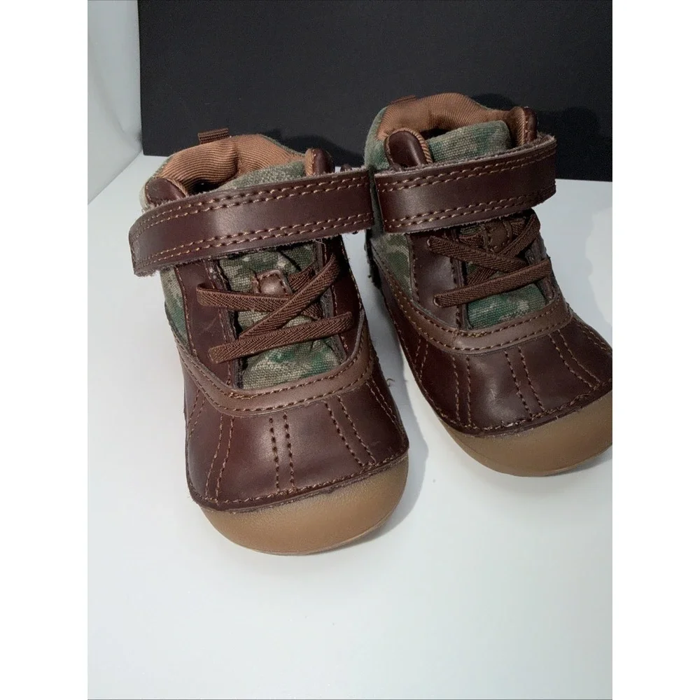Stride Rite Baby-Boy's Sm Talley First Walker‎ Shoe - Size 5 M Camo Hook/Loop